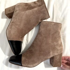 Brown and Black Women's Ankle Boots